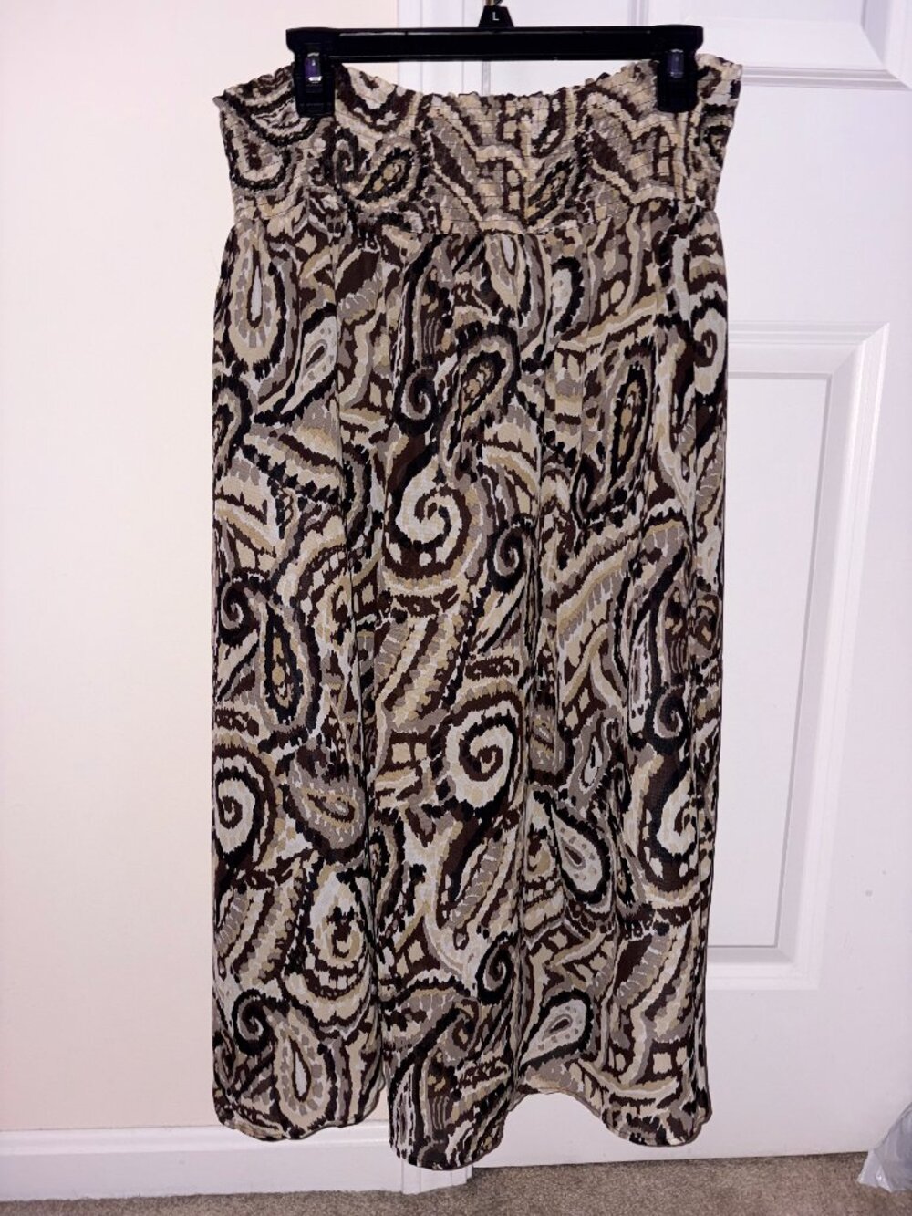 George casual maxi skirt, multicolors of dark brown